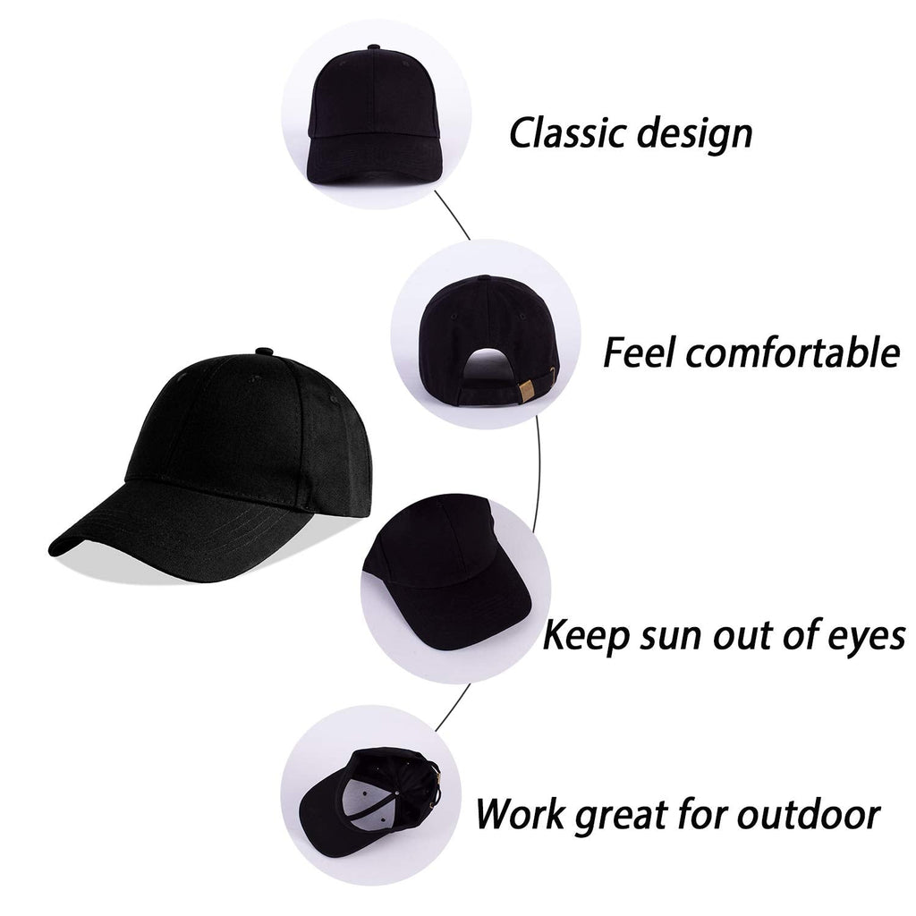 LANGZHEN Unisex Baseball Cap 100% Cotton Fits Men Women Washed Denim Adjustable Dad Hat
