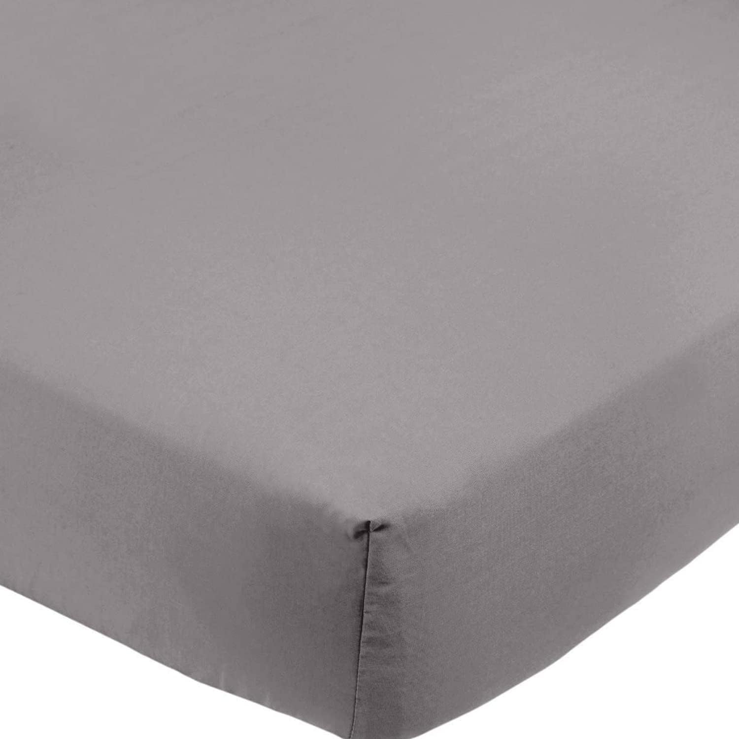 Microfibre Fitted Sheet Double Grey 40cm 16 Inch
