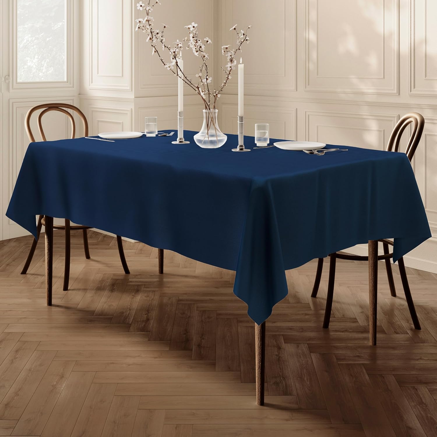 Large Rectangular Fabric Tablecloth 140x200cm 55"x78" Navy
